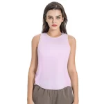 Dames mouwloze reflecterende koel-droge gym atletische workout tops yoga shirts (12)