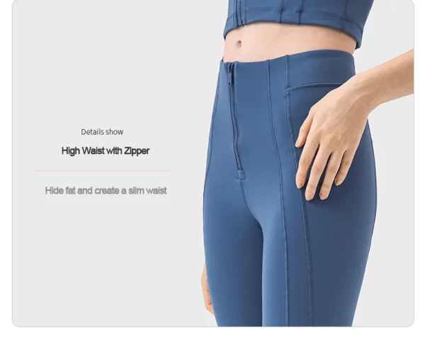 Yogabukser med lynlås til kvinder