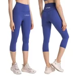 Wholesale Women High Waisted Capri Leggings with Hidden Pocket (12)