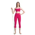 Wholesale Women High Waisted Capri Leggings with Hidden Pocket (8)