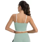 Women’s Adjustable Shoulder Straps Camisole Built-in Sports Bra Gym Tank Top (15)