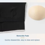 Women’s Adjustable Shoulder Straps Camisole Built-in Sports Bra Gym Tank Top (30)