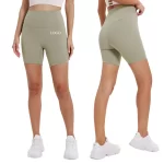 Women′s High Waisted 6′′ Workout Compression Yoga Sports Shorts (12)