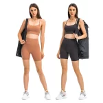 Women′s High Waisted 6′′ Workout Compression Yoga Sports Shorts (12)