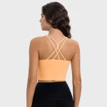 Wholesale Custom Women Longline High Impact Cross Back Sports Bra (2)
