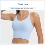 Wholesale Custom Women Longline High Impact Cross Back Sports Bra (20)