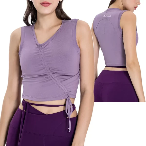 قمم اليوغا بالجملة للنساء قمصان تجريب الصالة الرياضية Sleveless