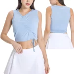 Wholesale Custom Women Rayon Cotton Gym Sports Tank Crop Top (3)