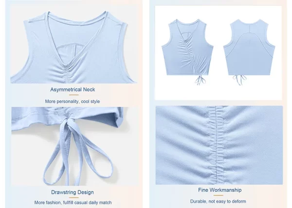 قمم اليوغا بالجملة للنساء قمصان تجريب الصالة الرياضية Sleveless