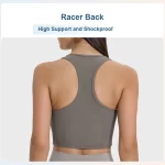 Wholesale Custom Women Ribbed High Impact Racer Back Running Sports Bra (24)