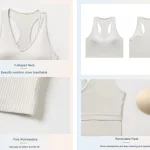 Wholesale Custom Women Ribbed High Impact Racer Back Running Sports Bra (34)