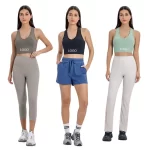 Wholesale Custom Women Ribbed High Impact Racer Back Running Sports Bra (7)