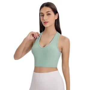 Wholesale Ribbed Sports Bra Tank Crop Top for Women
