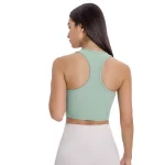 Wholesale Custom Women Ribbed High Impact Racer Back Running Sports Bra (9)