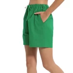 Wholesale Women Drawstring Pockets Summer Cool Waterproof Sports Casual Running Gym Short (6)