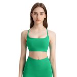 여성 부티 소프트 크리 스 크로스 요가 스포츠 브라 (5)
