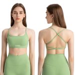 여성 부티 소프트 크리 스 크로스 요가 스포츠 브라 (8)