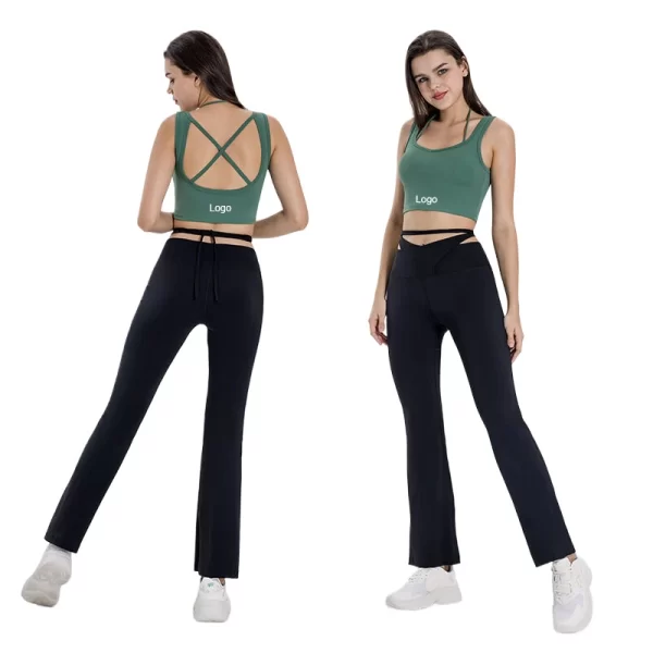 Sutiã esportivo acolchoado halter por atacado para mulheres