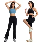 Women High Neck Racerback Ribbed Sports Bra Gym Wear Wholesale (3)