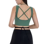 Women High Support Cross Back Paded Sports Bra (13)