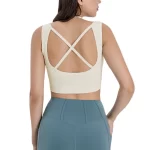 Women High Support Cross Back Paded Sports Bra (9)