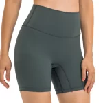 Women′s High Waisted 6′′ Workout Compression Yoga Sports Shorts (2)
