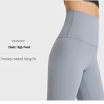 Groothandel op maat gemaakte logo dames yogalegging met hoge taille en verborgen zakken (13)