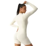 Wholesale Women Short Sleeve Workout Bodysuit (5)