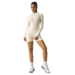 Wholesale Women Short Sleeve Workout Bodysuit (6)