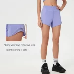 Women’s Loose Quick-dry Sports Shorts with Liner Running Yoga Training (18)