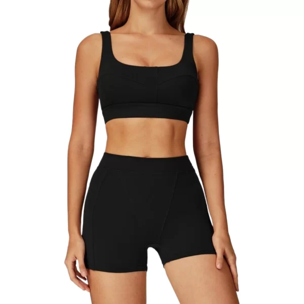 Women's Sports Bra Shorts Activewear Set