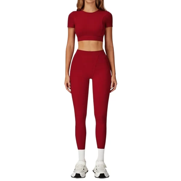 Wholesales Women's Workout Crop Top Leggings Activewear Set