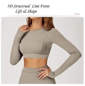 Women Cropped Long Sleeve Tee Actievewear 