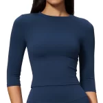 Women’s Compression Quick-dry Half Sleeve Yoga Tops Wholesale12