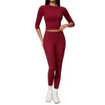 Women’s Compression Quick-dry Half Sleeve Yoga Tops Wholesale9